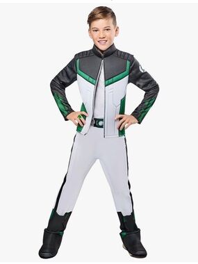 Rubies Green Lantern Deluxe Jumpsuit with Attached Faux Jacket and Ring